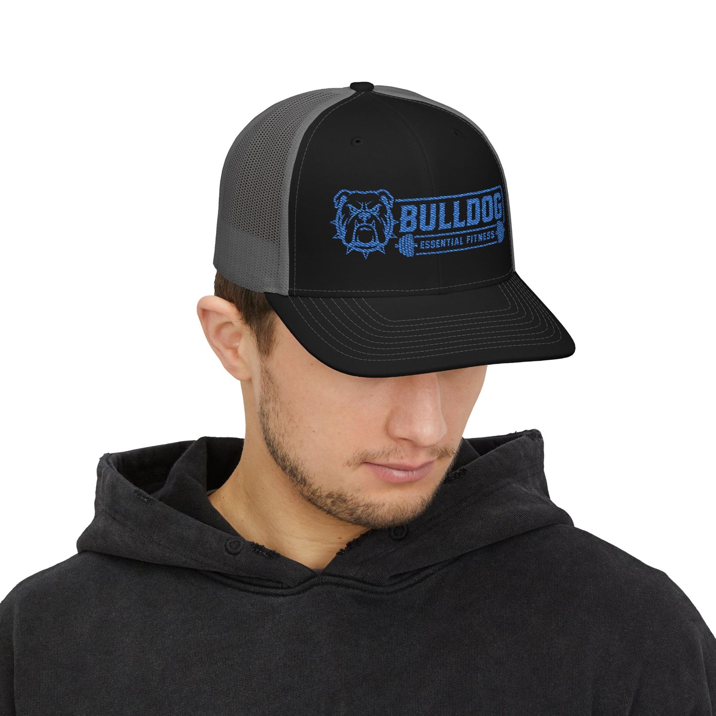Bulldog Embroidered Snap Back Trucker Hat
