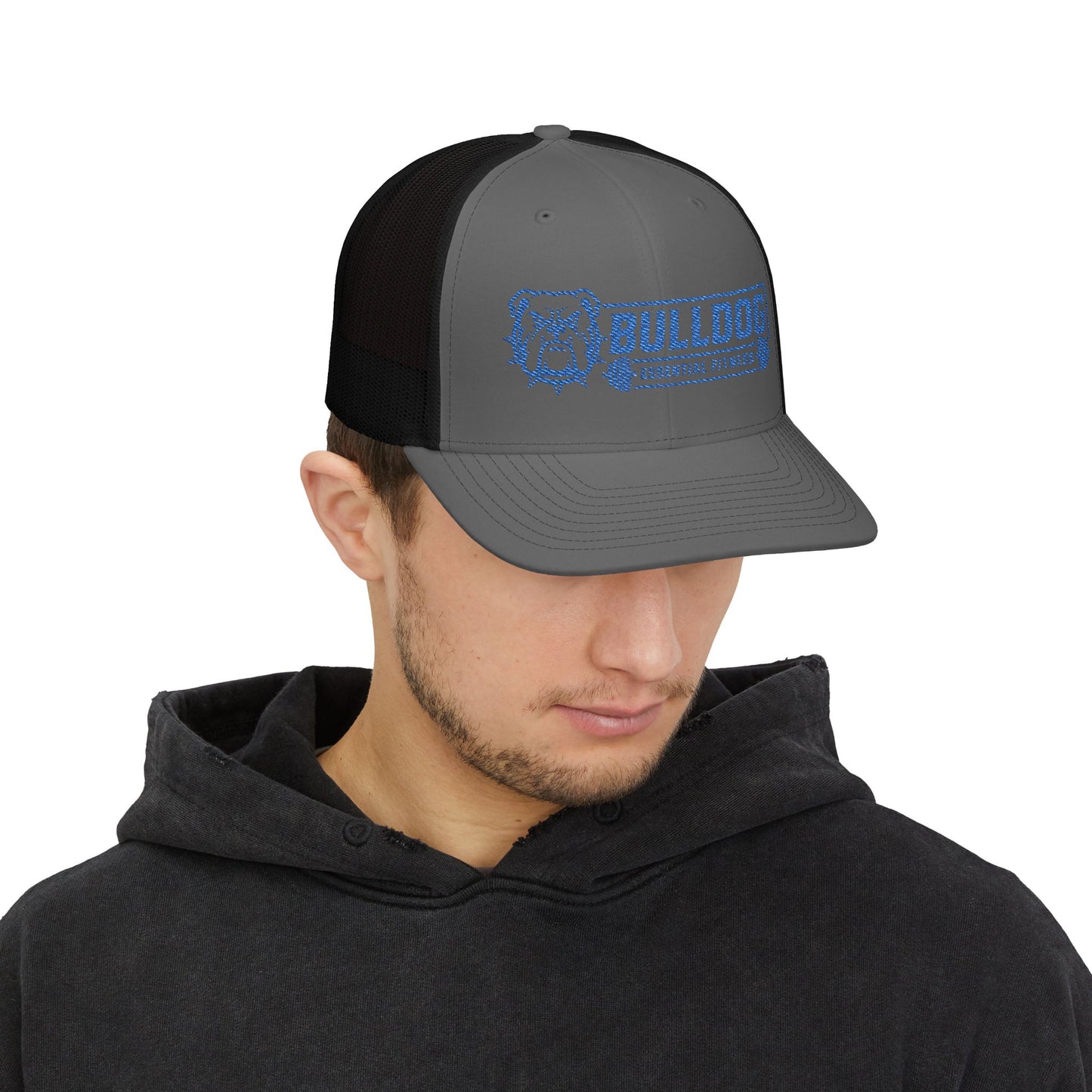 Bulldog Embroidered Snap Back Trucker Hat