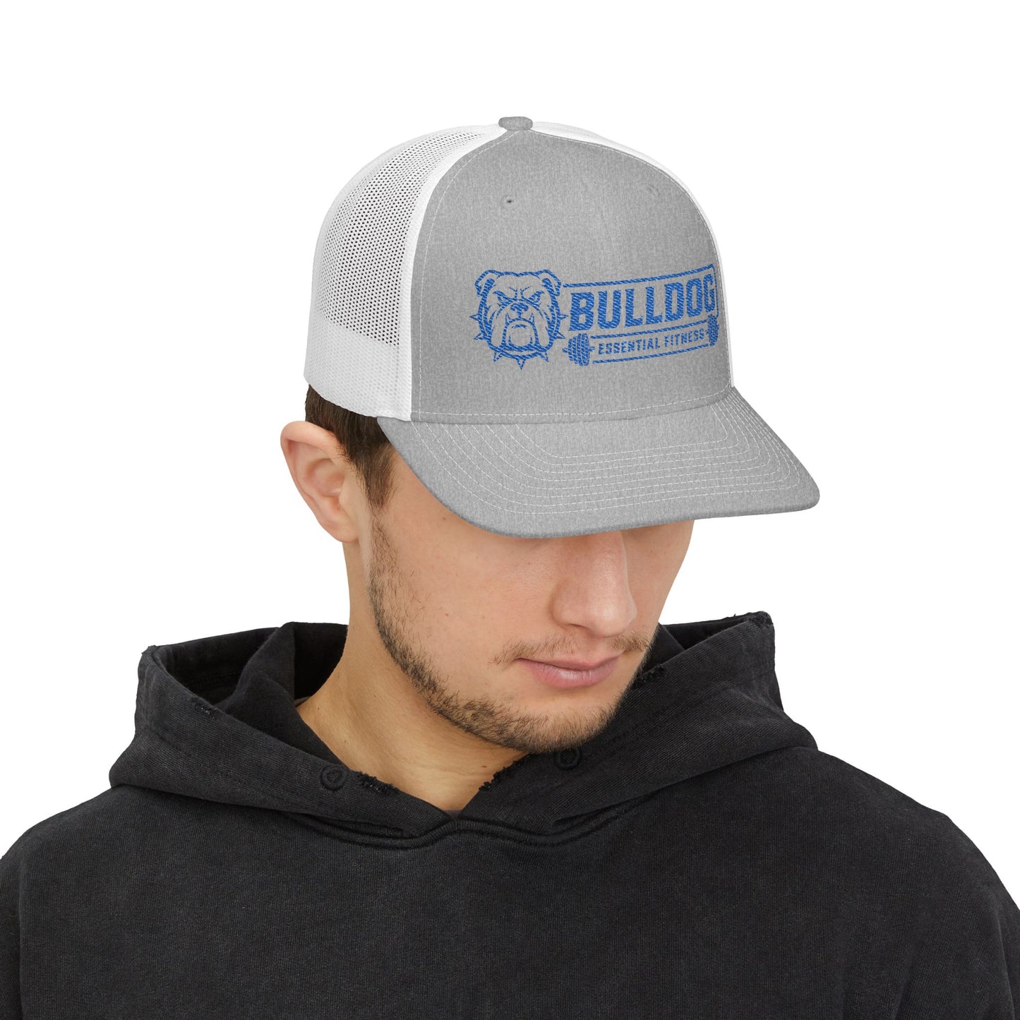 Bulldog Embroidered Snap Back Trucker Hat