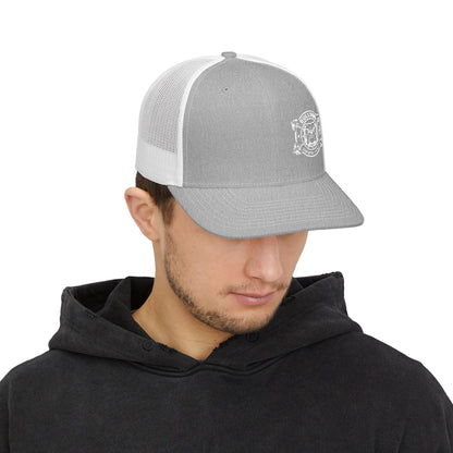 Bulldog Embroidered Snap Back Trucker Hat