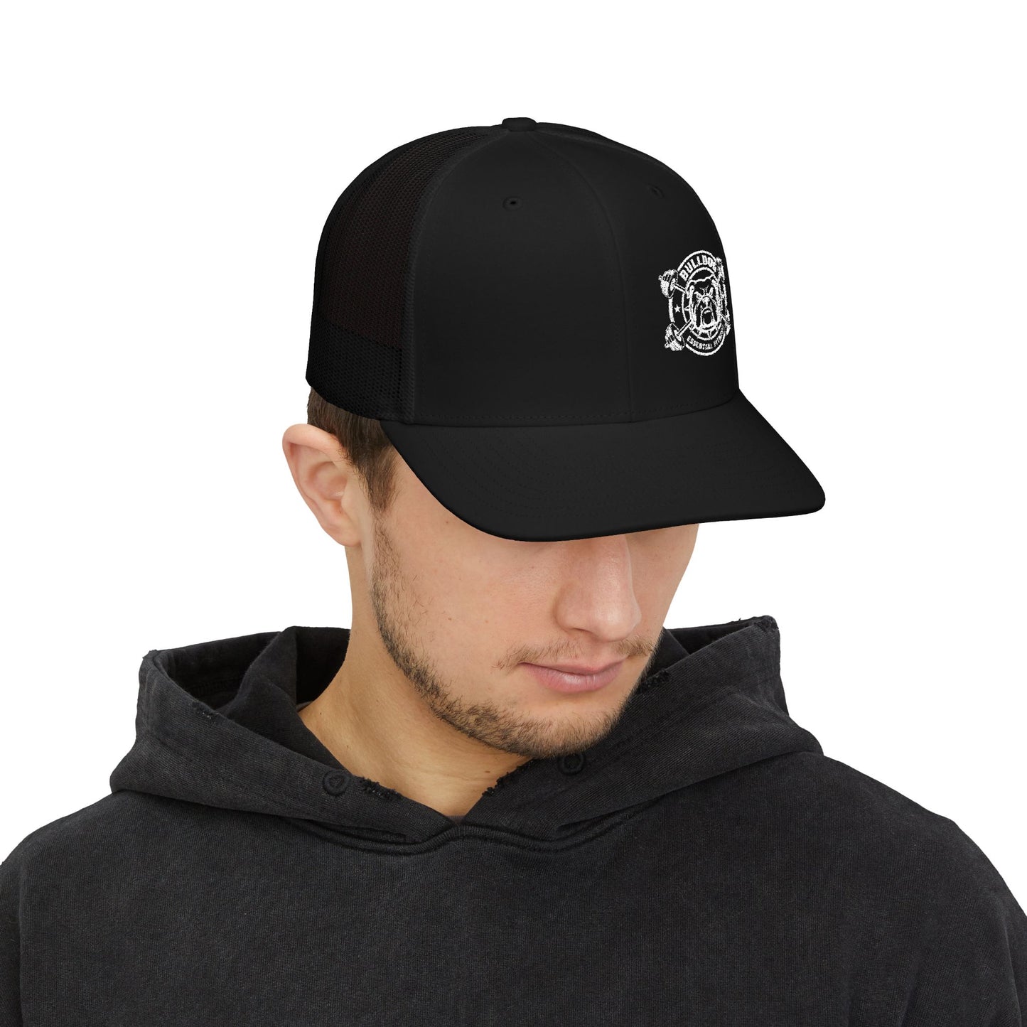 Bulldog Embroidered Snap Back Trucker Hat