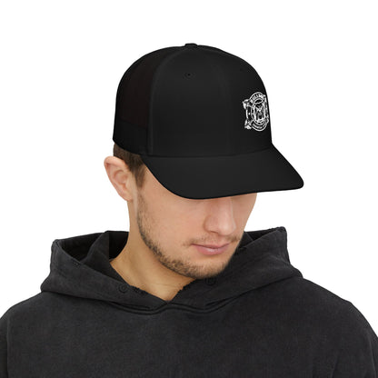 Bulldog Embroidered Snap Back Trucker Hat