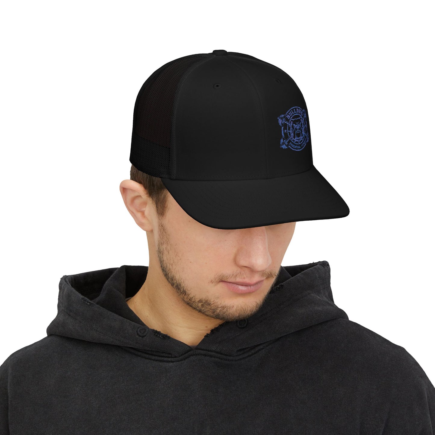 Bulldog Embroidered Snapback Trucker Hat
