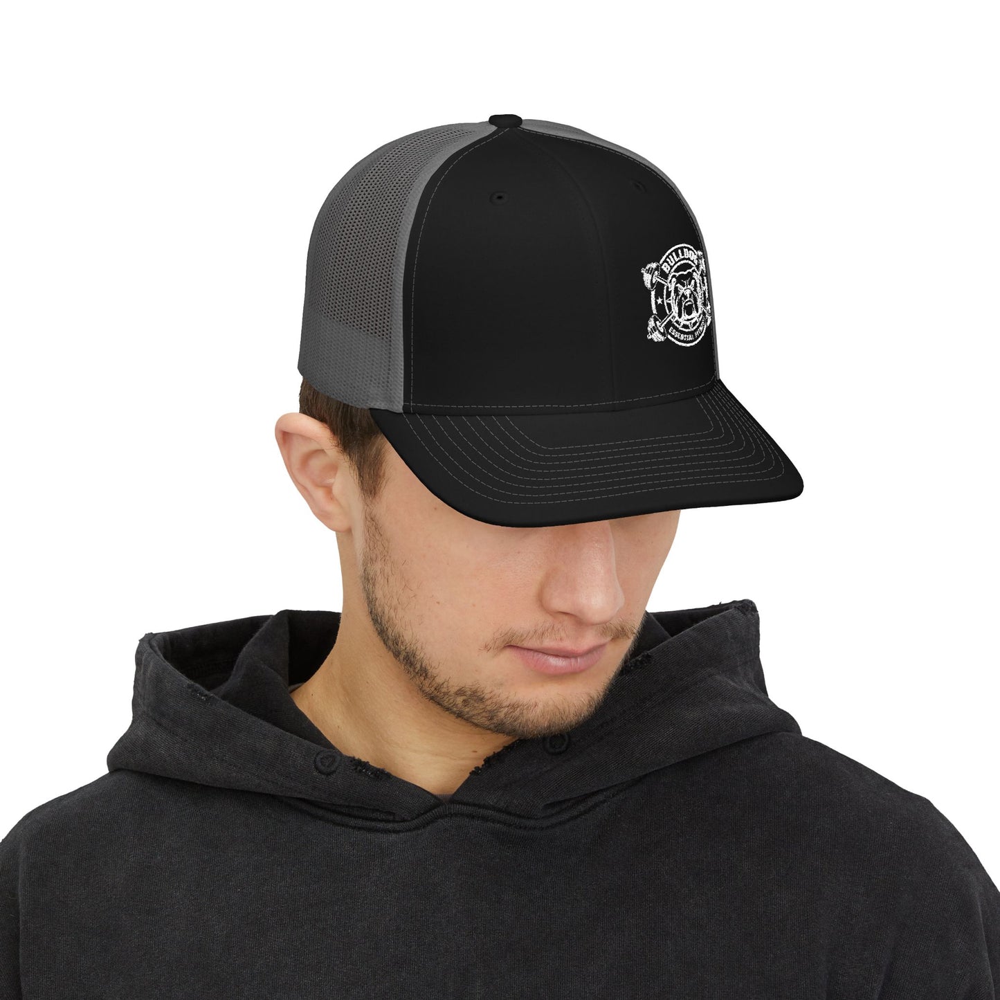 Bulldog Embroidered Snap Back Trucker Hat
