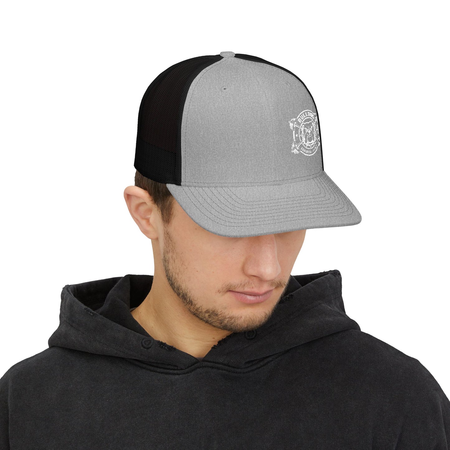 Bulldog Embroidered Snap Back Trucker Hat