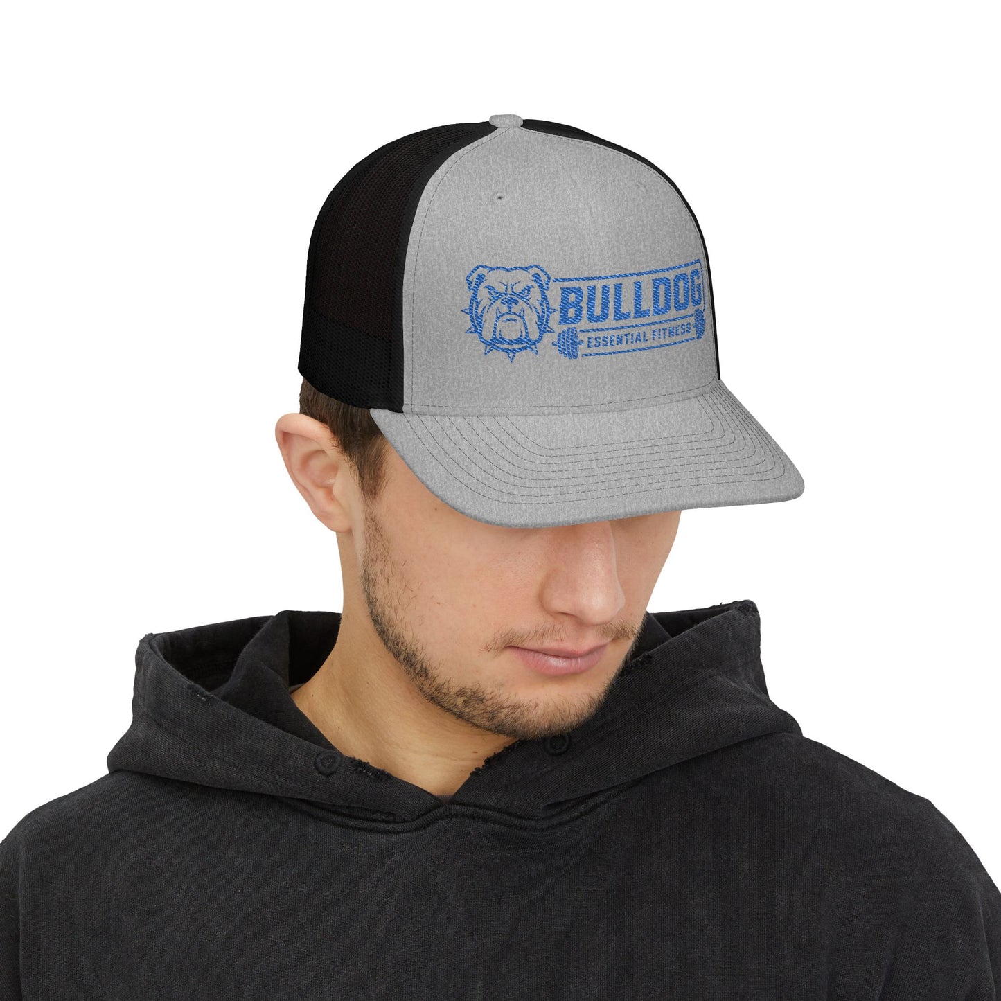 Bulldog Embroidered Snap Back Trucker Hat
