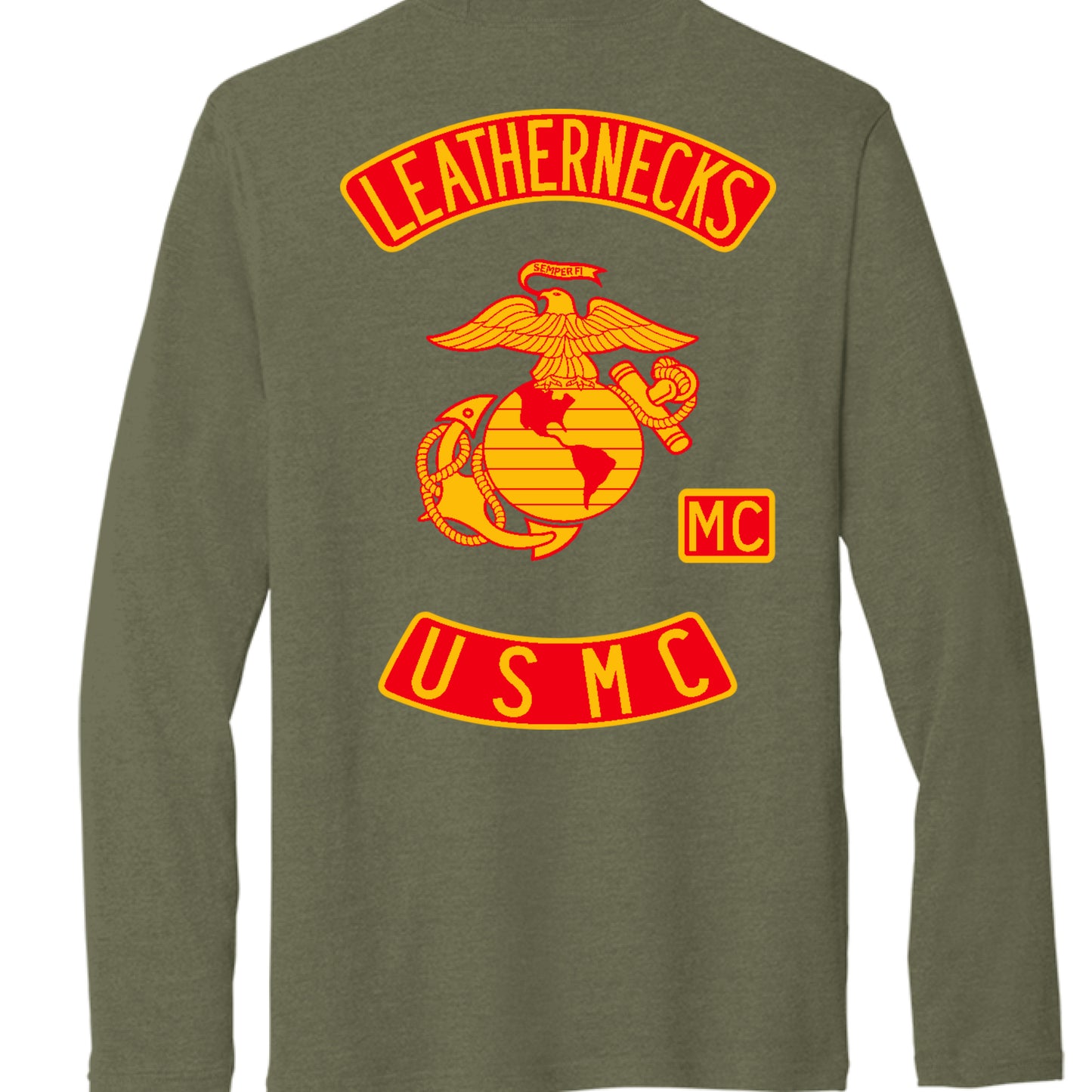 Military Green Heather - BACK