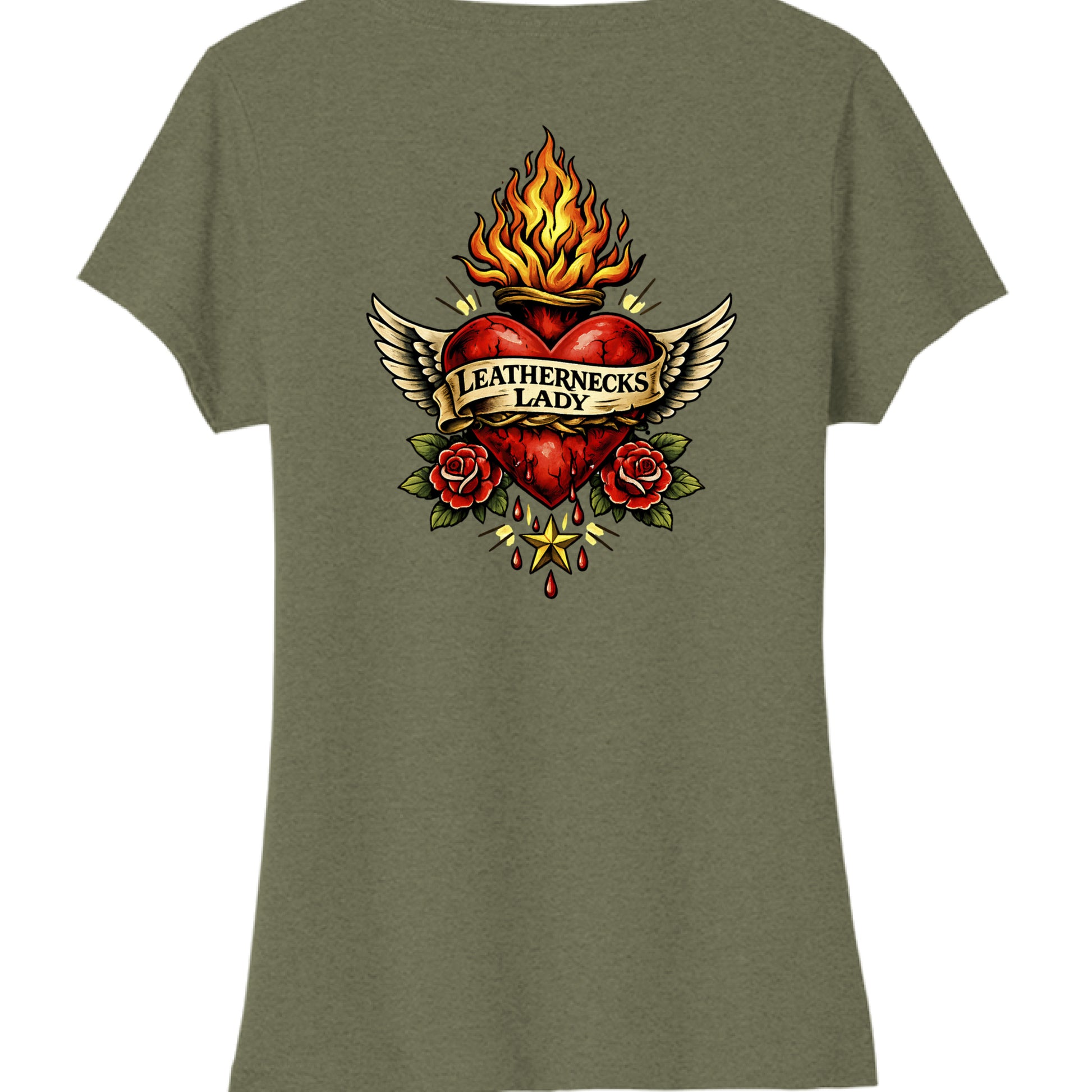 Military Green Heather - BACK