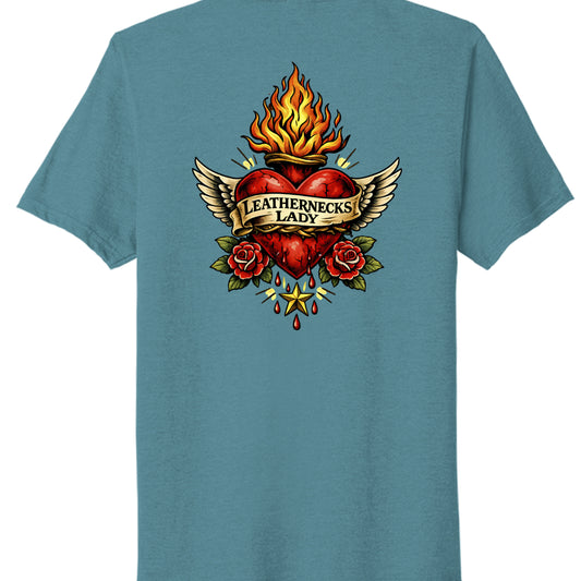 Vivid Teal Heather - BACK
