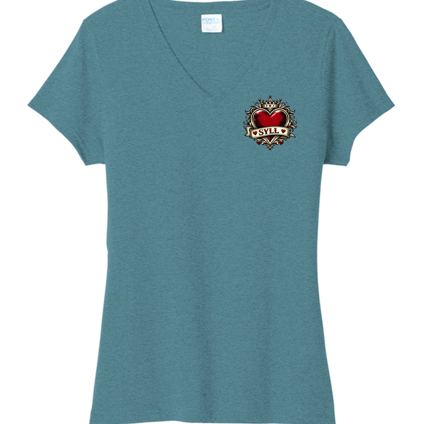 Vivid Teal Heather - LPC330V - FRONT