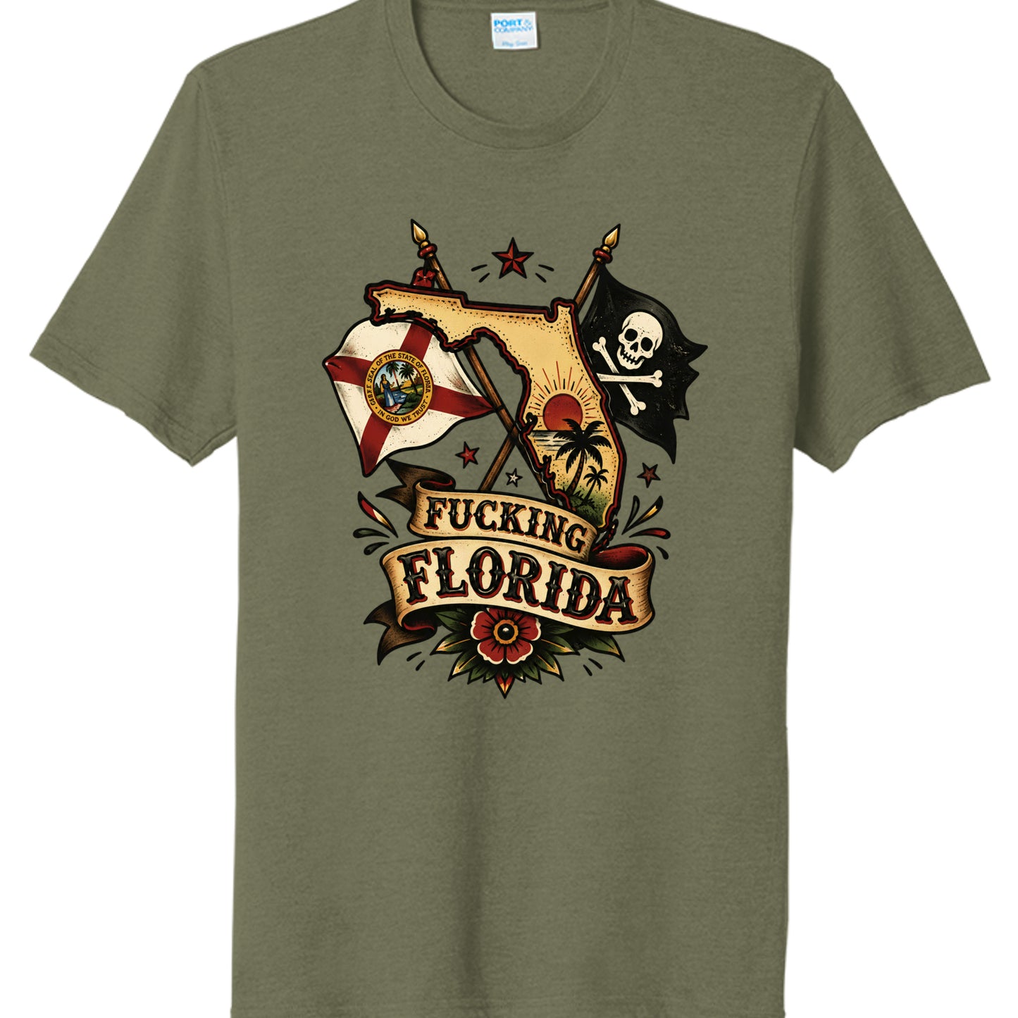 Military Green Heather - PC330 - FRONT