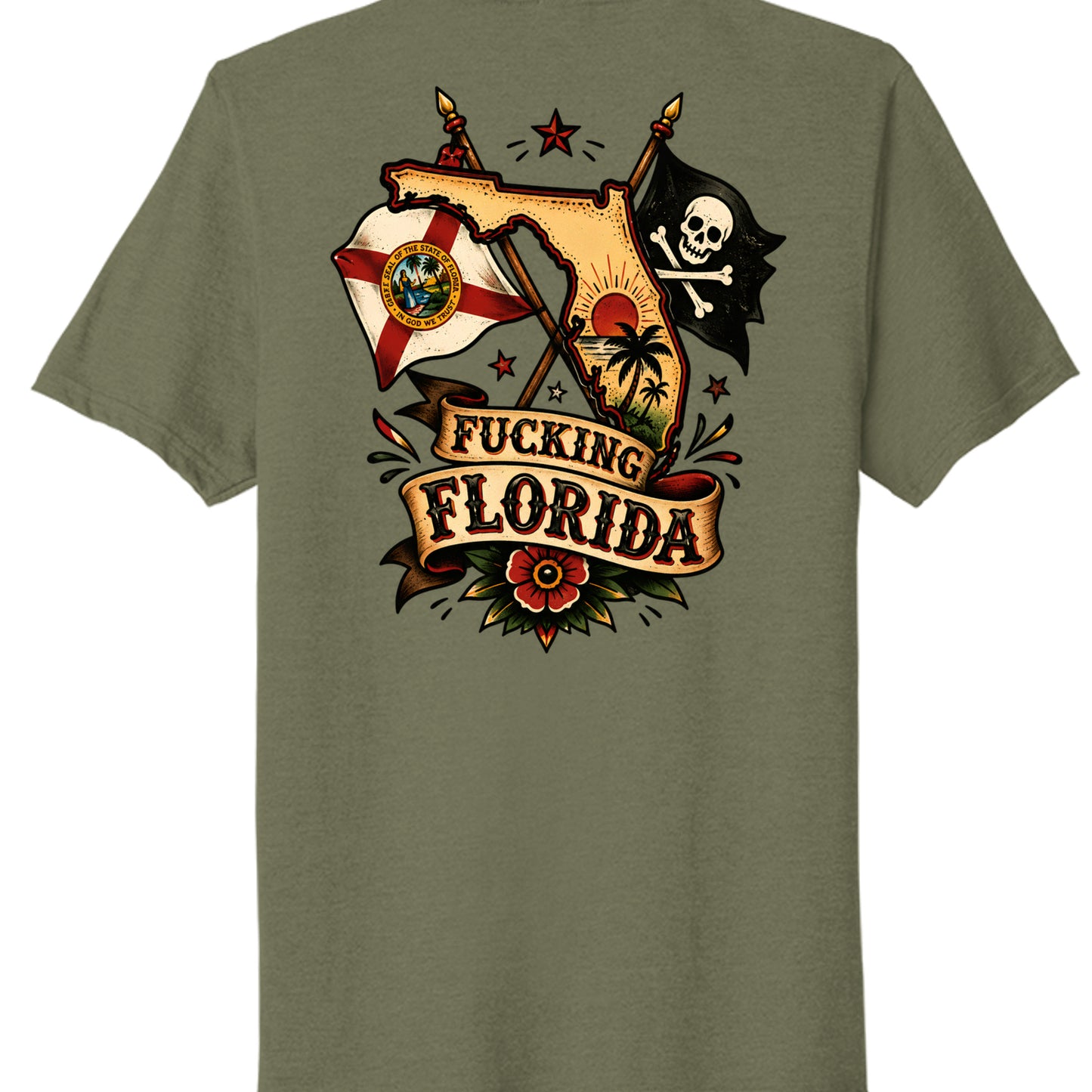 Military Green Heather - PC330 - BACK