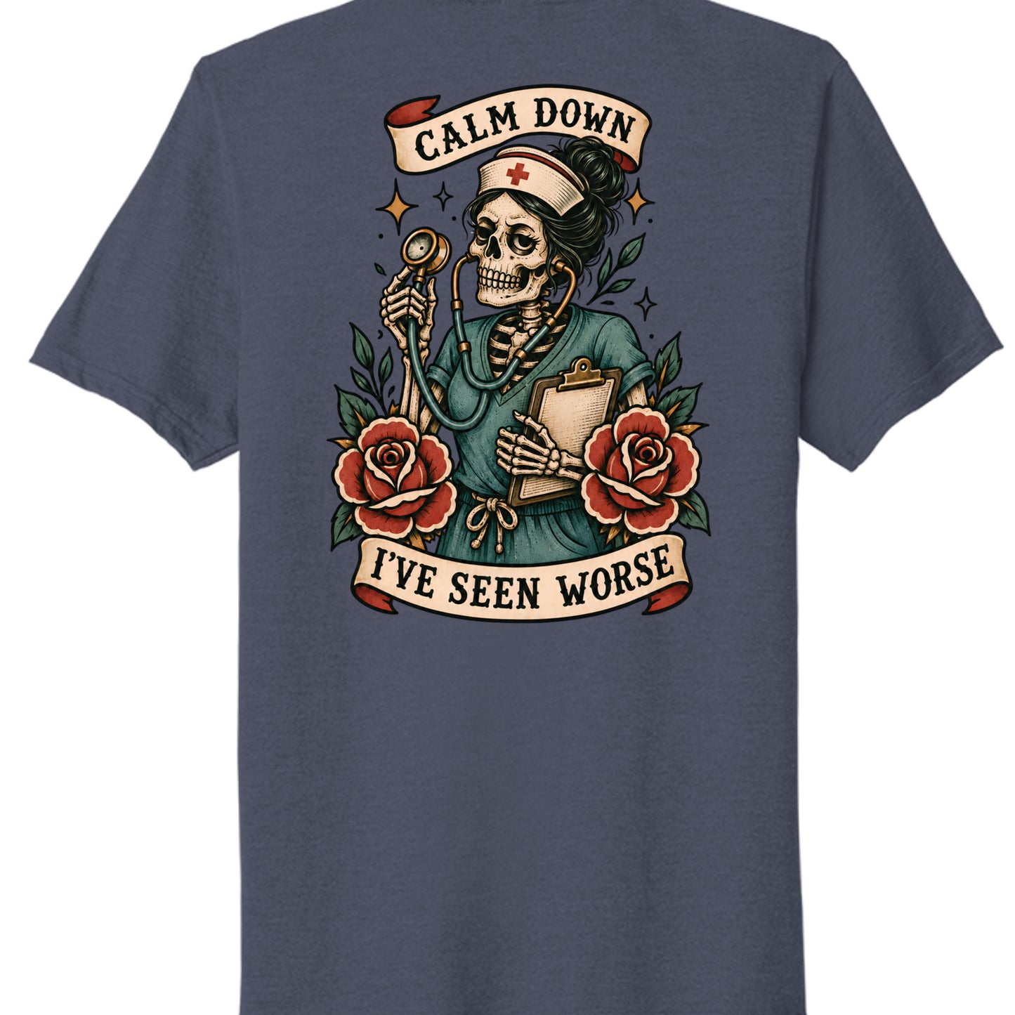 Team Navy Heather - PC330 - BACK