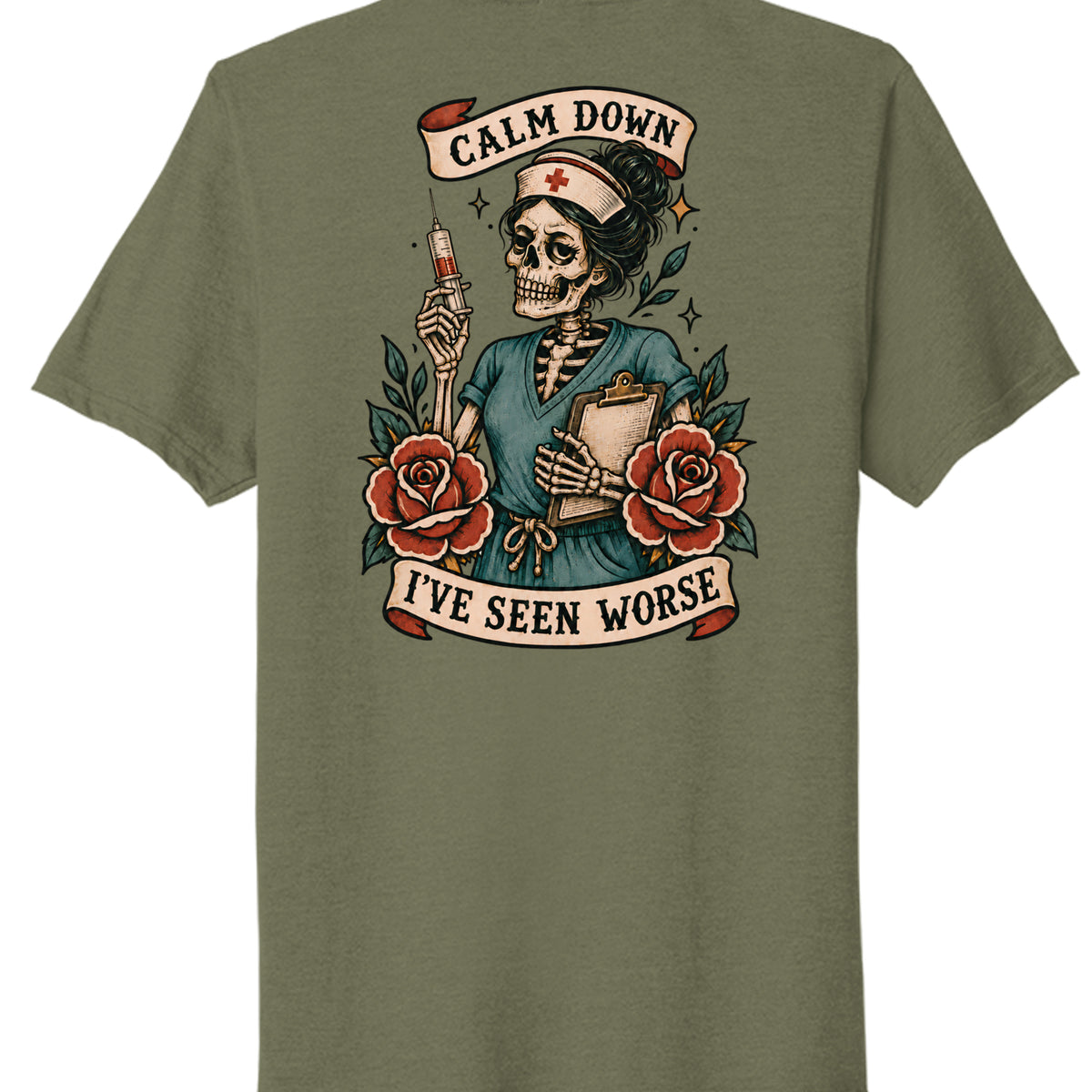 Military Green Heather - PC330 - BACK