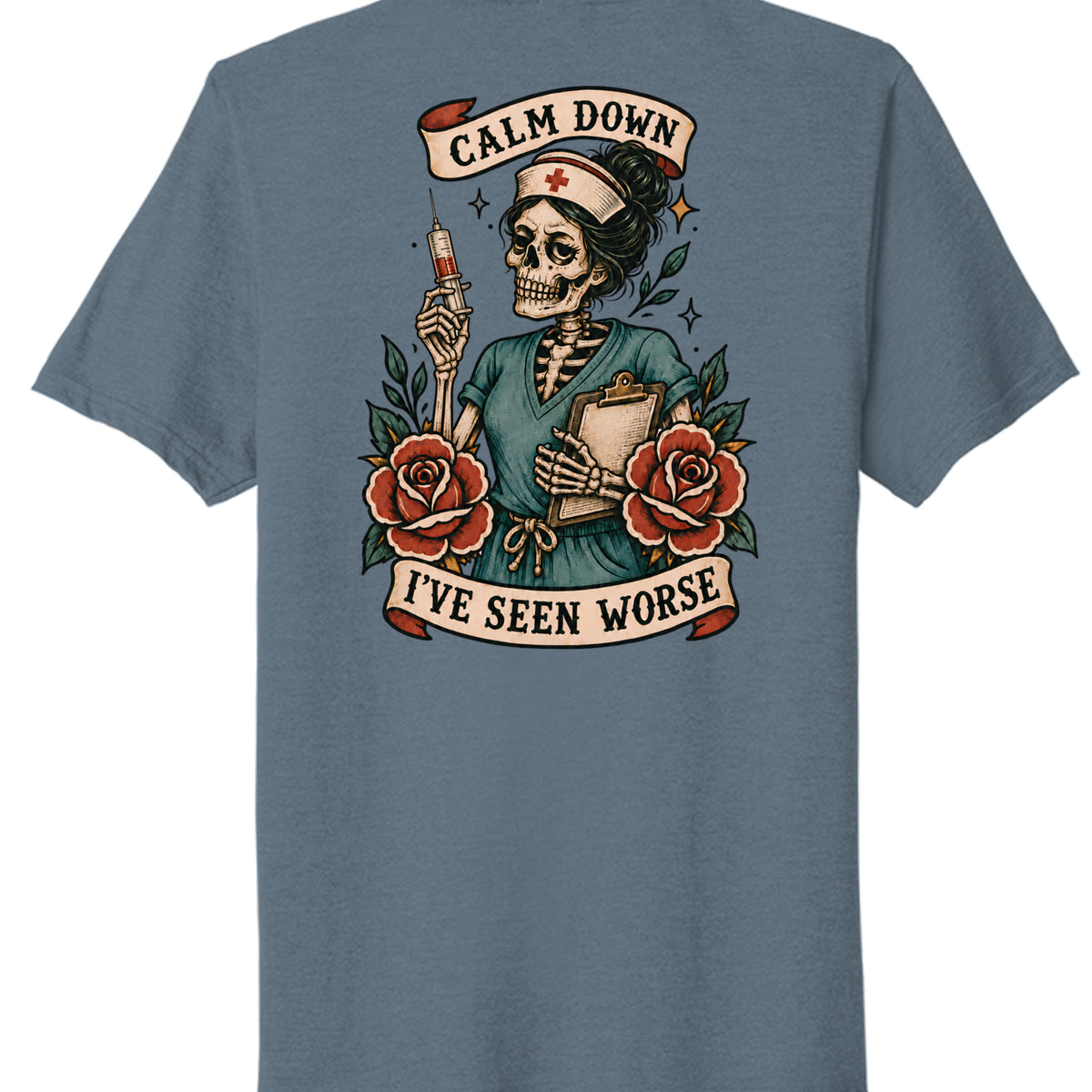 Steel Blue Heather - PC330 - BACK