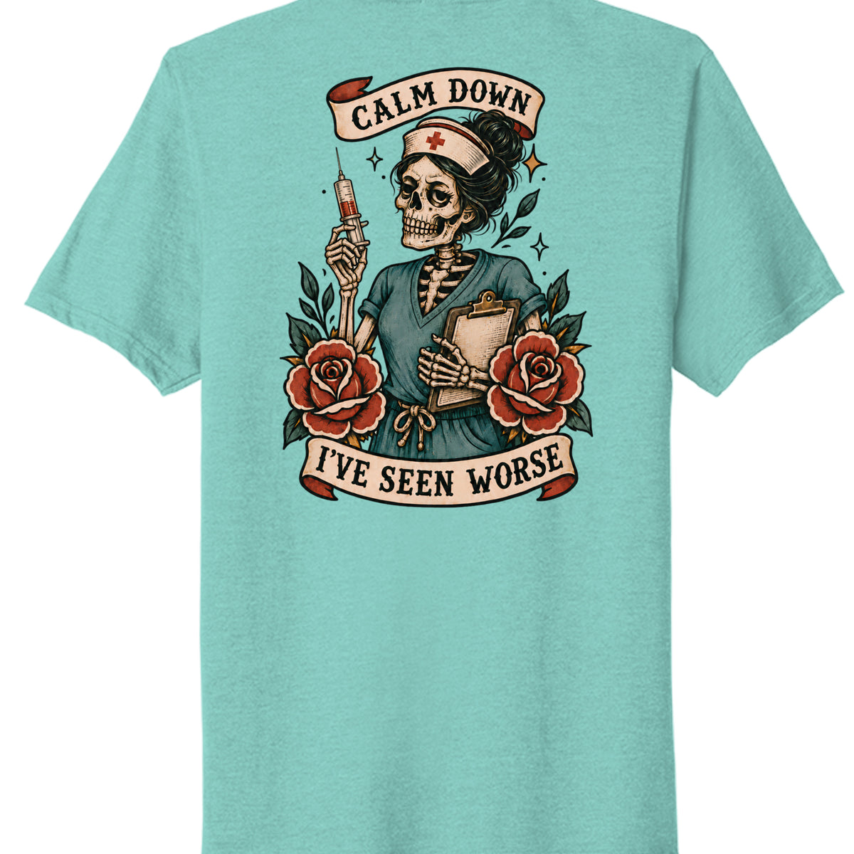 Vivid Teal Heather - PC330 - BACK